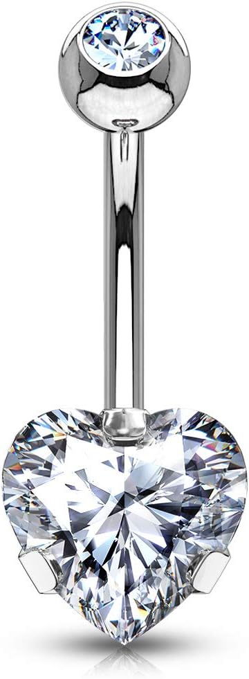 Curved Barbell Christina Vertical Hood VCH Heart Jewelry Piercing 1/2