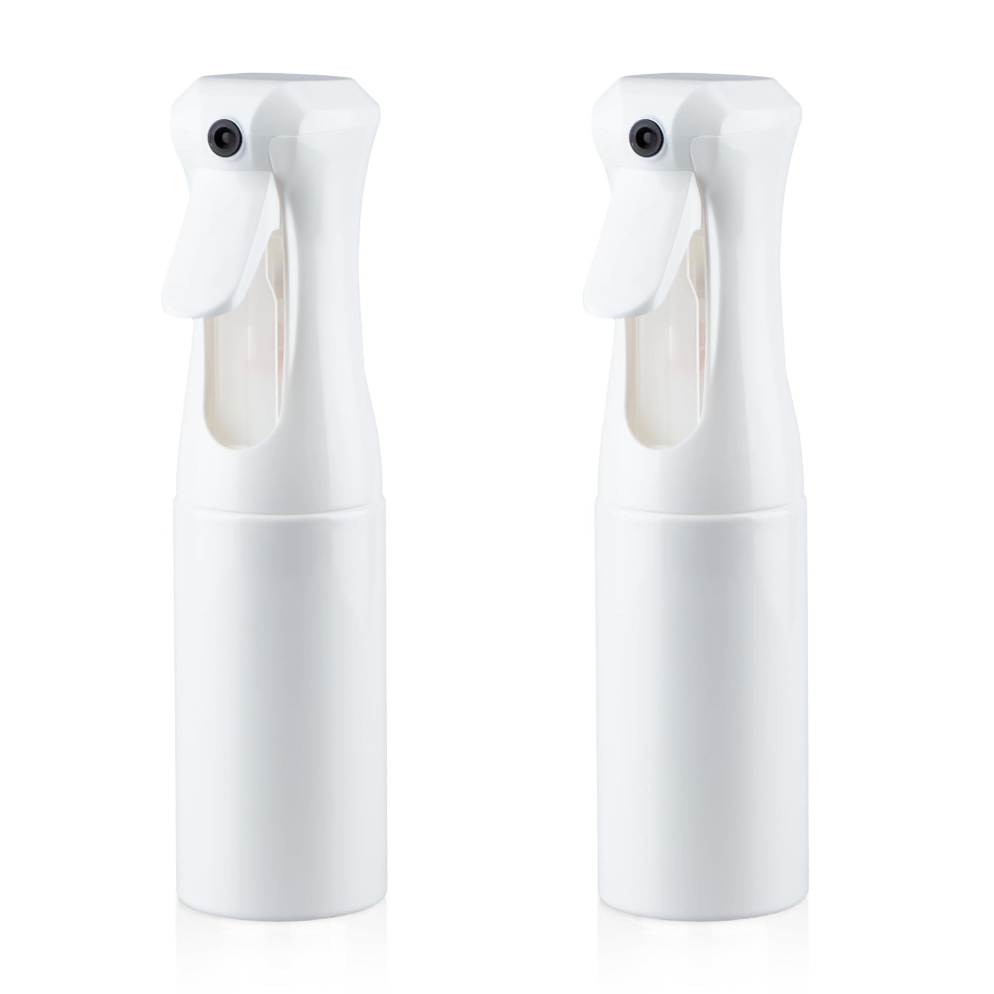 HPPFFY Continuous Spray Bottle for Hair, 2 Pack Whole White 6.8oz Mister Spray Bottle, Hair Spray Bottles for Hairstyling, Cleaning, Plants, Pets,