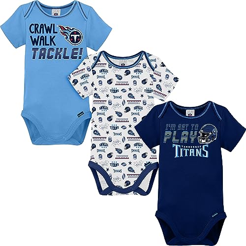 Image of Gerber NFL unisex-baby Nfl Team 3 Pack Short Sleeve Onesie Bodysuit