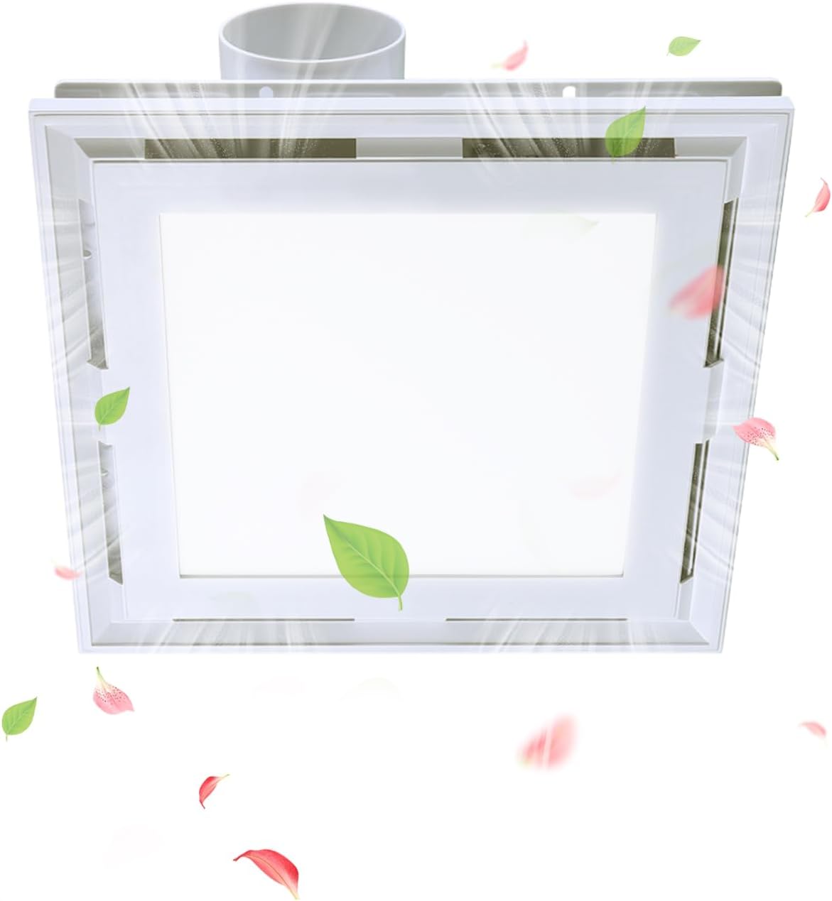 Bathroom Extractor Fan with Light 100mm, 4" Bathroom Fan Bathroom