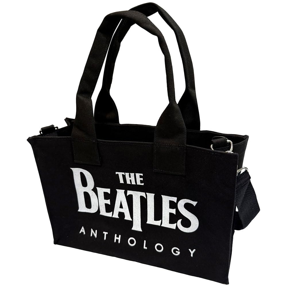 The Beatles Cotton Tote Bag: Anthology (Black) (Back Print) OFFICIAL NEW