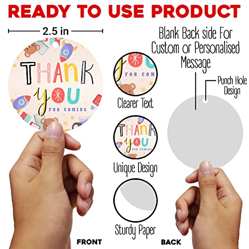 Image of ZYOZIQUE Thank You for Coming Gift Tags for Kids Birthday, Wedding, Baby Shower Party Supplies Decoration Party Favors, Pack of 28, 28 Labels