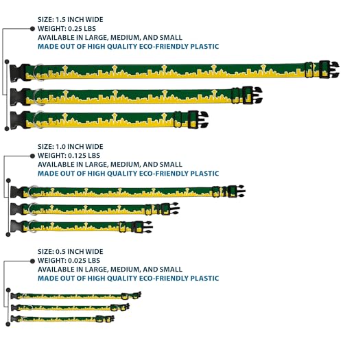 Collar Seattle Skyline Buckle Down ajustable de 6 a 9 pulgadas clip de plástico 4