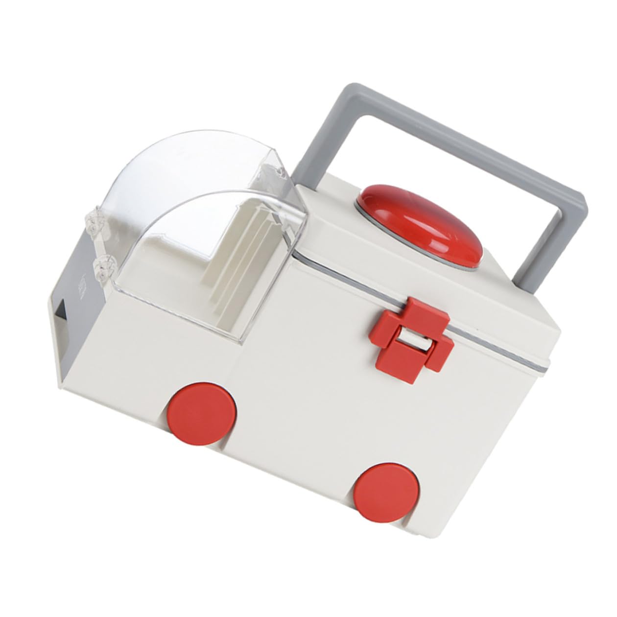 NOLITOY Caja Organizadora de Medicamentos de Plástico Resistente con Doble y Gran Capacidad Maletín Portátil para Primeros Auxilios Hogar y Viajes Color Gris