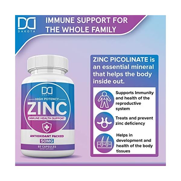 Zinc-Picolinate-50mg-Supplement-Vitamin-Capsules-for-Adults-Men-Women-for-Immune-Support-Best-Zinc-Pills-Caps-Vitaminas-Offer-Potent-50-mg-Alternative-to-Lozenge-Chewable-Tablets-Liquid-2-Pack Zinc Supplements 50mg Picolinate for Kids Adults Chelated Zink Vitaminas Organic Vitamin Capsules Lozenge Chewable Tablets for Men Women for Immune Support