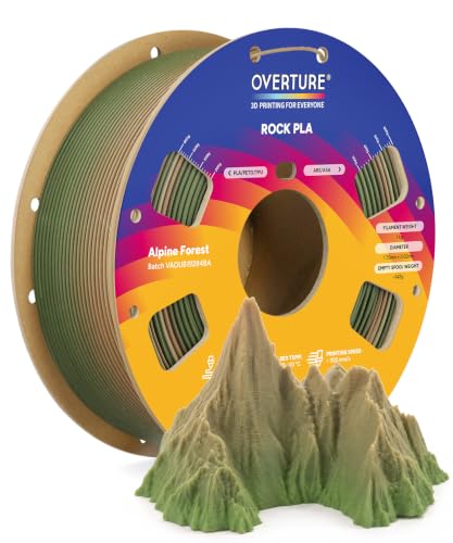 Filament OVERTURE PLA Tęczowy Teksturowany (RAINBOW TEXTURED)