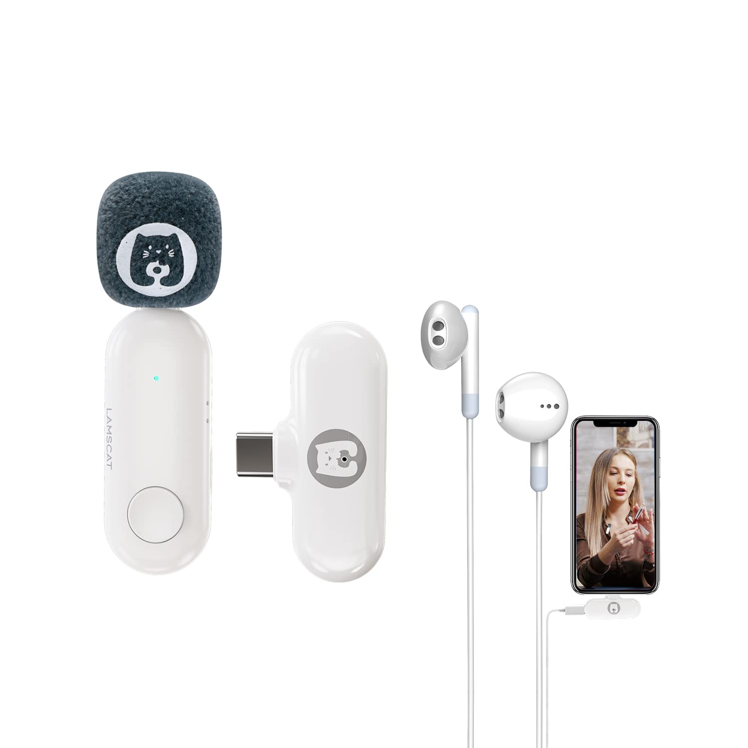 Microfono Lavalier Wireless Per Android/Type C - 2 Mic Con Cancellazione Rumore Per Video E Live - Foto 14