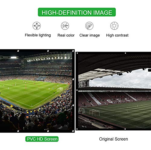 Pantalla manual plegable de proyector 120 pulgadas 16:9 miniatura 7