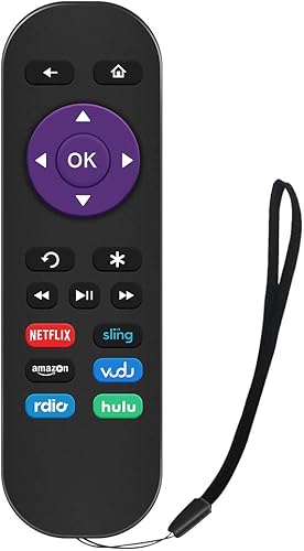 Gvirtue - Mando a distancia de repuesto para Roku Box Modelo Roku 1, Roku 2(HD, XD, XS), Roku 3, Roku LT, HD, XD, XDS, Roku N1, Roku Express, Roku