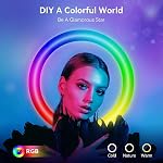 10" RGB Selfie Ring Light, Dimmable Camera LED Light with Button Controller & Phone Mount, for TikTok/YouTube/Live Stream/Makeup/Photography/Meetings.