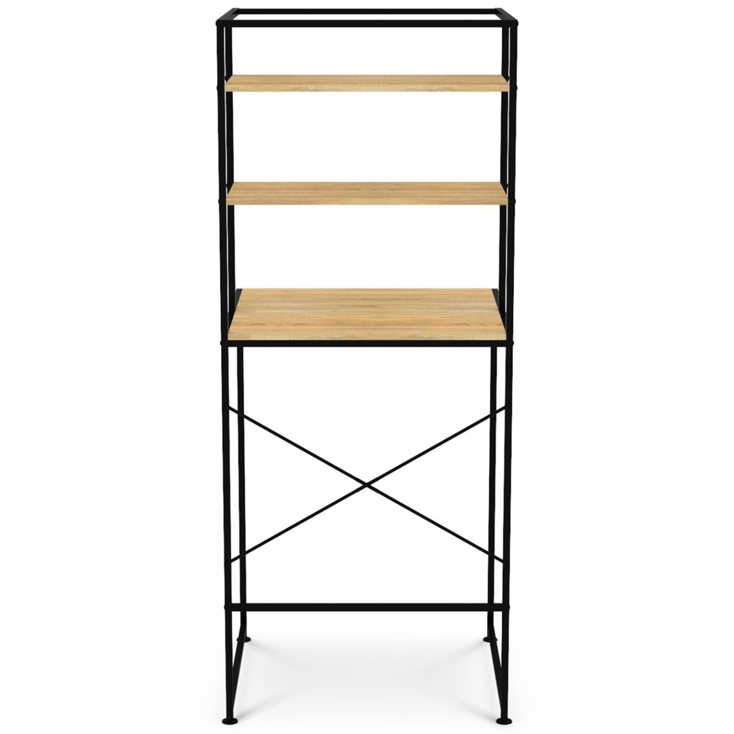 IDMarket - Meuble étagères de rangement dessus machine à laver DETROIT design industriel