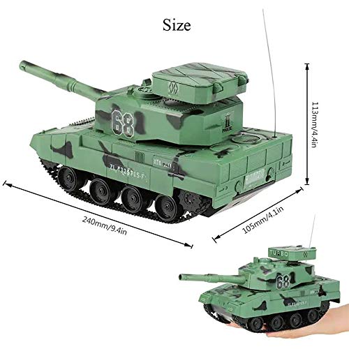 RC Power BB Tank Radio Remote Control Military Battle Tank That Shoots Airsoft Bullets (Army Green) - Thumbnail 2