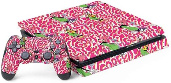 Skinit Decal Gaming Skin Compatible with PS4 Slim Bundle - Officially Licensed Disney Powerline World Tour 95 Design