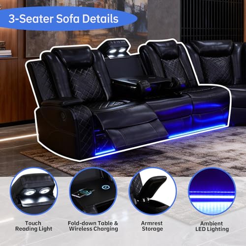Electric recliner sofa set