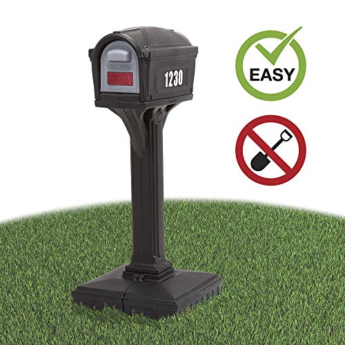 Simplay3 American Home 42002R-04 Dig-Free Easy Up Classic Mailbox – Black