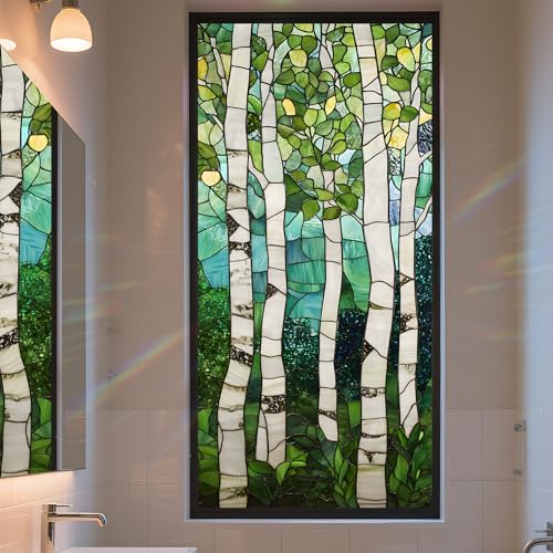 Película decorativa para ventana estilo vitral 17.5 x 39 pulgadas miniatura 1