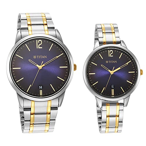 Titan Men Stainless Steel Analog Blue Dial Watch-18062617Bm01, Band Color-Multicolor - Image 5