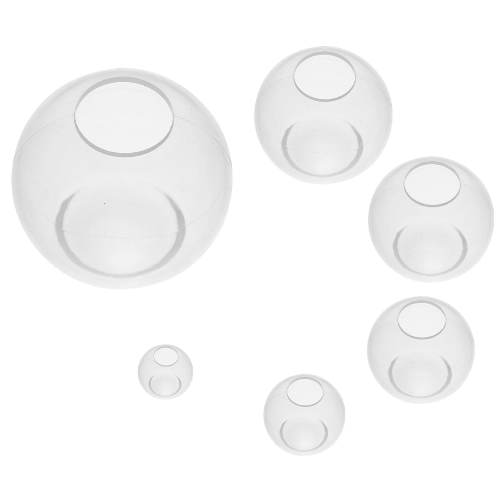 DOITOOL 2 Series Moldes De Silicona Para Esferas De Cristal De Moldes Redondos No Pegajosos Para Manualidades Diy Duraderos Y Reutilizables 6 Piezas X 2