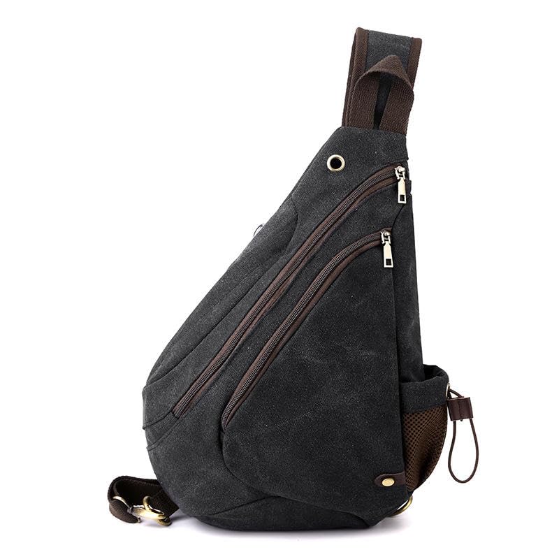 Canvas Sling Bag for Men Crossbody Pack Chest Canvas Bag with Earphone Port One Shoulder Side Pouch Mobile Passport Bags for Travel-image-48