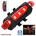 OcioDual Linterna 5 LED Rojos Parte Trasera de Bicicleta con Batería Recargable USB Impermeable Luz Roja para Seguridad