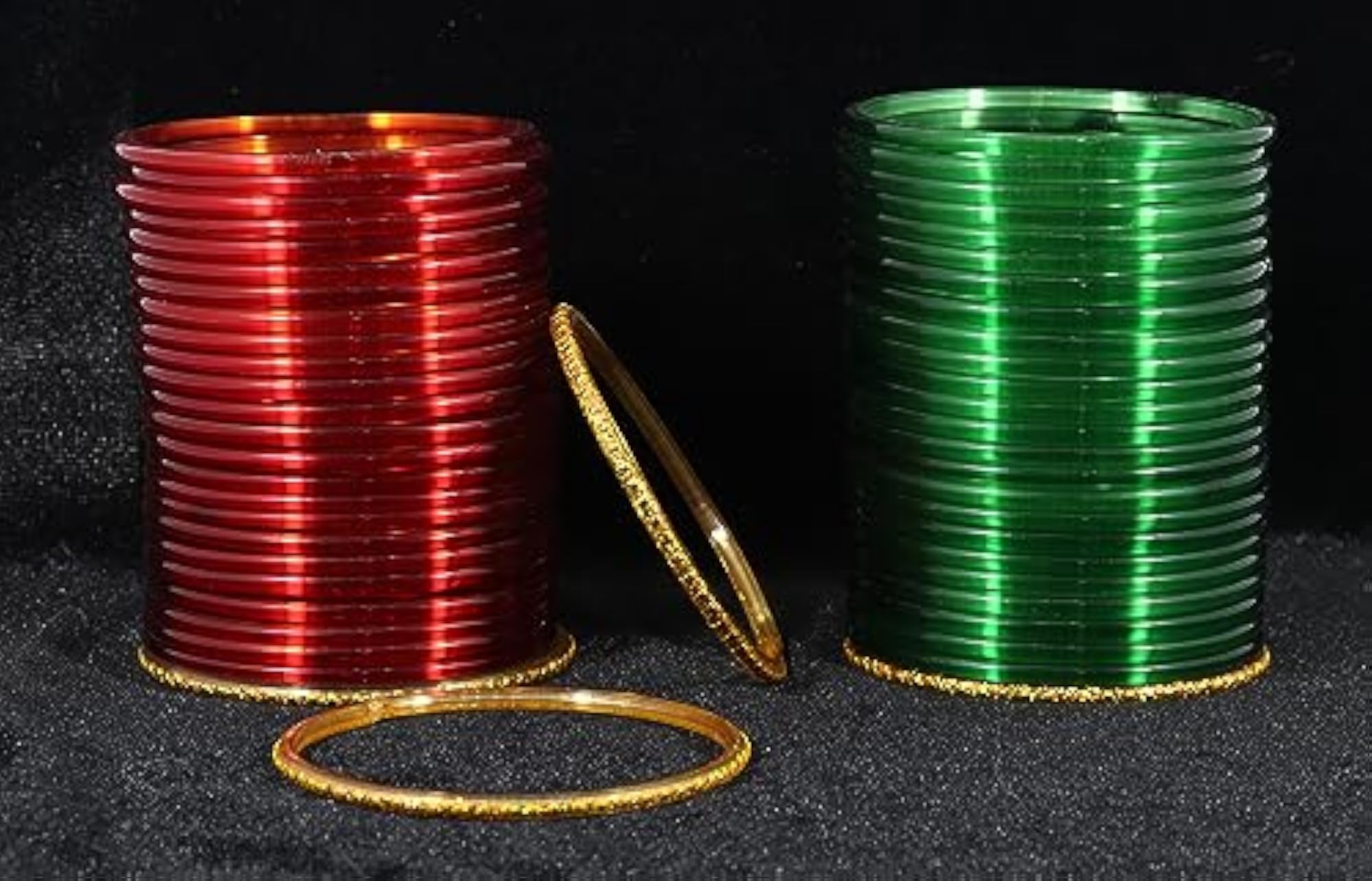 Zari Studded Bangles Pack of 104 Bangles (F180--2.6)