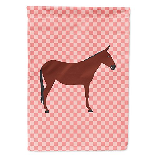 Cheval âne rose vérifier sur toile maison drapeau multicolore BB7850CHF