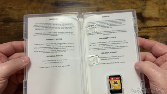 Close-up of the God Wars: The Complete Legend Nintendo Switch game cartridge.