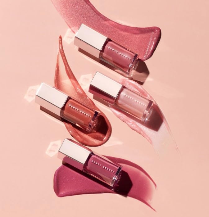 Fenty Beauty ORIGINAL | by Rihanna | Mini Gloss Bomb Universal Lip Luminizer - Gloss de labios con manteca de karité | 5.5 mililitros (Travel Size) | by BELLA (01 FENTY GLOW)