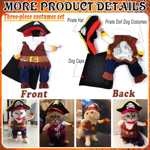 Disfraz Pirata para Perro y Gato Halloween Talla L miniatura 6