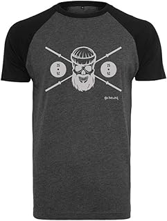 GO HEAVY Fitness Men's Baseball T-Shirt Barbell Skull