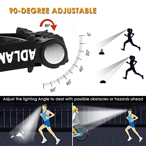 XLENTGEN 2 Pezzi Torcia Frontale 1000 Lumen