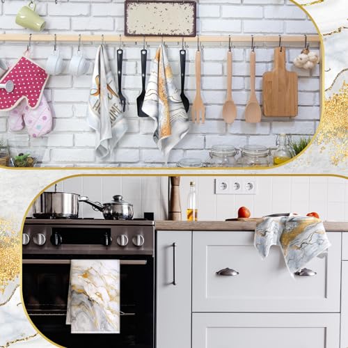 Geyoga-4-Pcs-Marble-Kitchen-Towels-Gold-Black-Marble-Tea-Towels-Absorbent-White-Blue-Dish-Towel-24-x-16-Inches-Kitchen-Gifts-Hand-Towel-Gifts-for-Farmhouse-Bathroom-Summer-DecorationsWhite Geyoga 4 Pcs Marble Kitchen Towels Gold Black Marble Tea Towels Absorbent White Blue Dish Towel 24 x 16 Inches Kitchen Gifts Hand Towel Gifts for Farmhouse Bathroom Summer DecorationsWhite