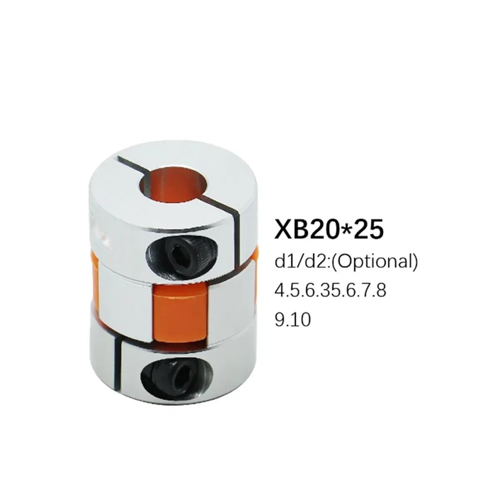 Rigid coupling,Stainless steel rigid coupling 4pcs D20L25 Step Stepper Motor Shaft Sleeve Coupling Flexible Coupler for CNC Parts(4X10)