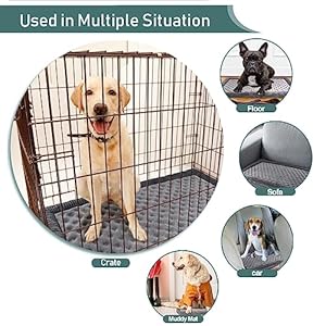   Dog-Crate-Pad-24x17-inch-Gray-Memory-Foam-Dog-Bed-Mat-for-Small-Dog-Cat-Grey-Washable-Puppy-Sleeping-Bed-Anti-Slip