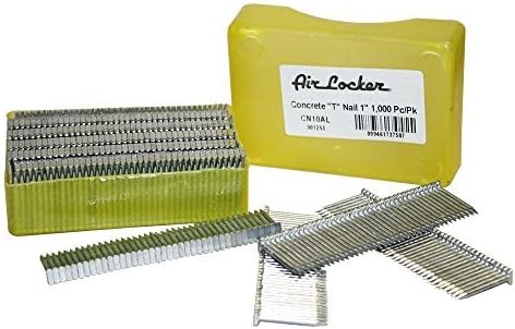 Air Locker CN10AL 14 Gauge Concrete T-Nails for Concrete Nailers 1 Inch Smooth Shank (2 Packs of 1000) by Air Locker