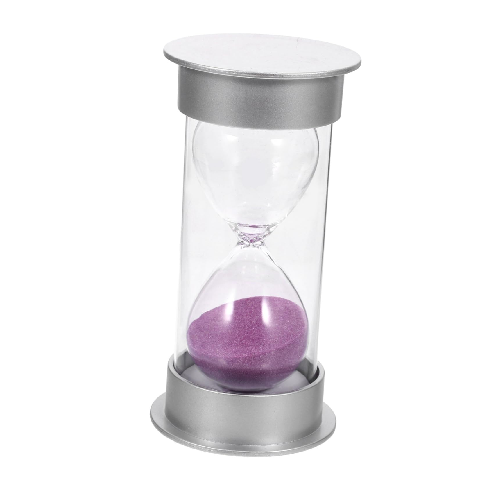 2piezas De Cubierta De Plata y Arena Temporizador Decorativo para y para Cumpleaños y Navidad