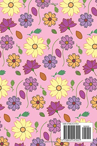 Notebook: Cute Flower Pattern Pink Print Journal and Diary for Women Girls 120 pages of Blank Lined Paper for Writing/Notebooking - Image 2