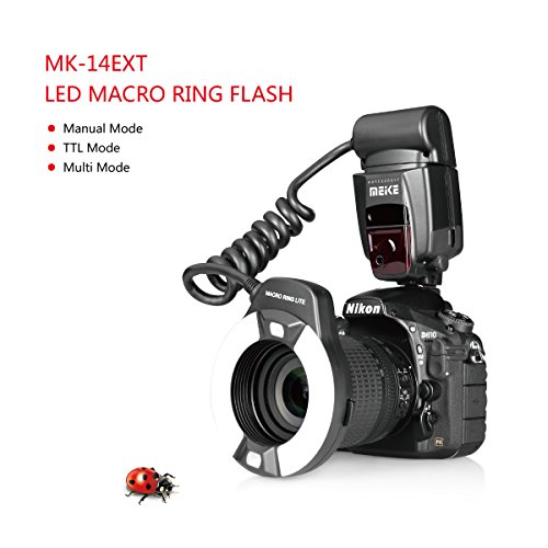 Meike MK-14EXT-N E-TTL Makro LED Ringblitz mit LED AF Assist Lampe für Nikon DSLR Kamera – Bild 4
