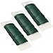 Livder 3 Pack 114 Yards 22 Gauge Green Flexible Paddle Wire for Crafts, Christmas Wreaths Tree, Garland and Floral Flower Arrangements