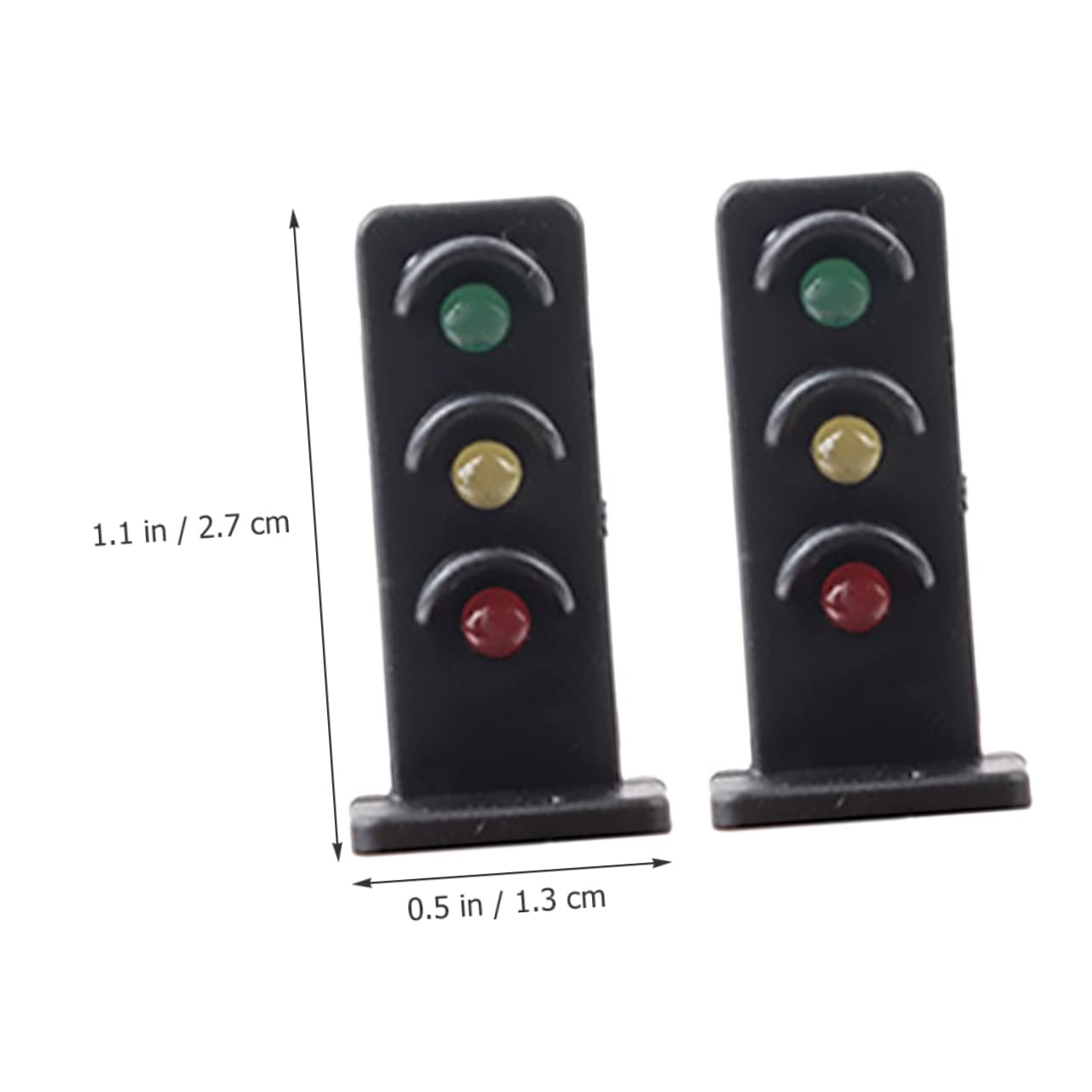 MUELODSIC 2pcs Miniature Train Signal Lights Sand Table Decor Lamp for Landscape Model Railroads Your Miniature Scenery Unique Light Features