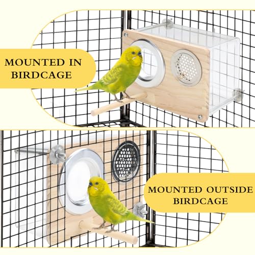 Nichoir cage oiseaux transparent en PET rectangulaire pour observer la nidification des canaris - 5