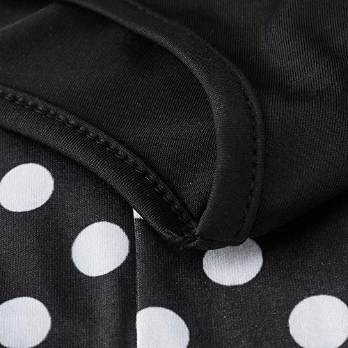 Kanhan Fashion Women Long Sleeve Floral Boho Print Slim Long Maxi Dress High Waist Casual Dress (XL, Black)