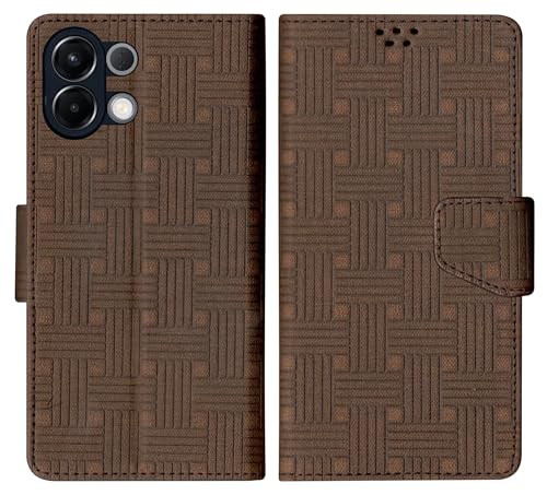 Image of SBMS Flip Cover for Oppo K13 5G Back Cover Case with Magnatic Closure | Inbuilt Stand | Card & Money Pocket (MatBrown)