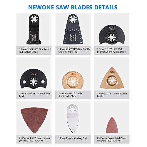 HAOLI 66 pcs/set Oscillating Tool Saw Blades Multitool Blades Accessories Kit