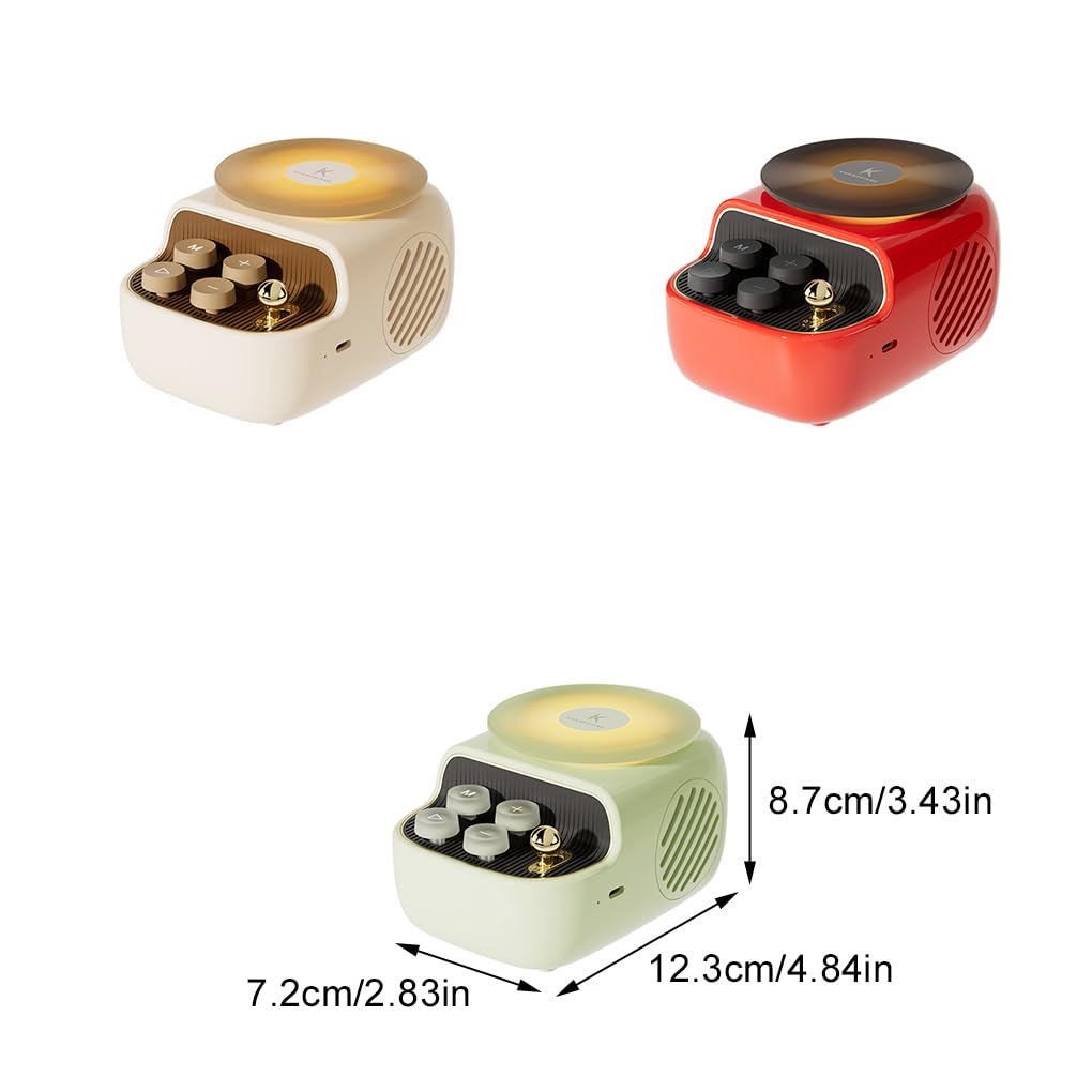 Petite Enceinte Bluetooth avec diffuseur d'arômes pour Une atmosphère relaxante. Son Haute fidélité. Enceinte Portable Bluetooth ABS, Blanc
