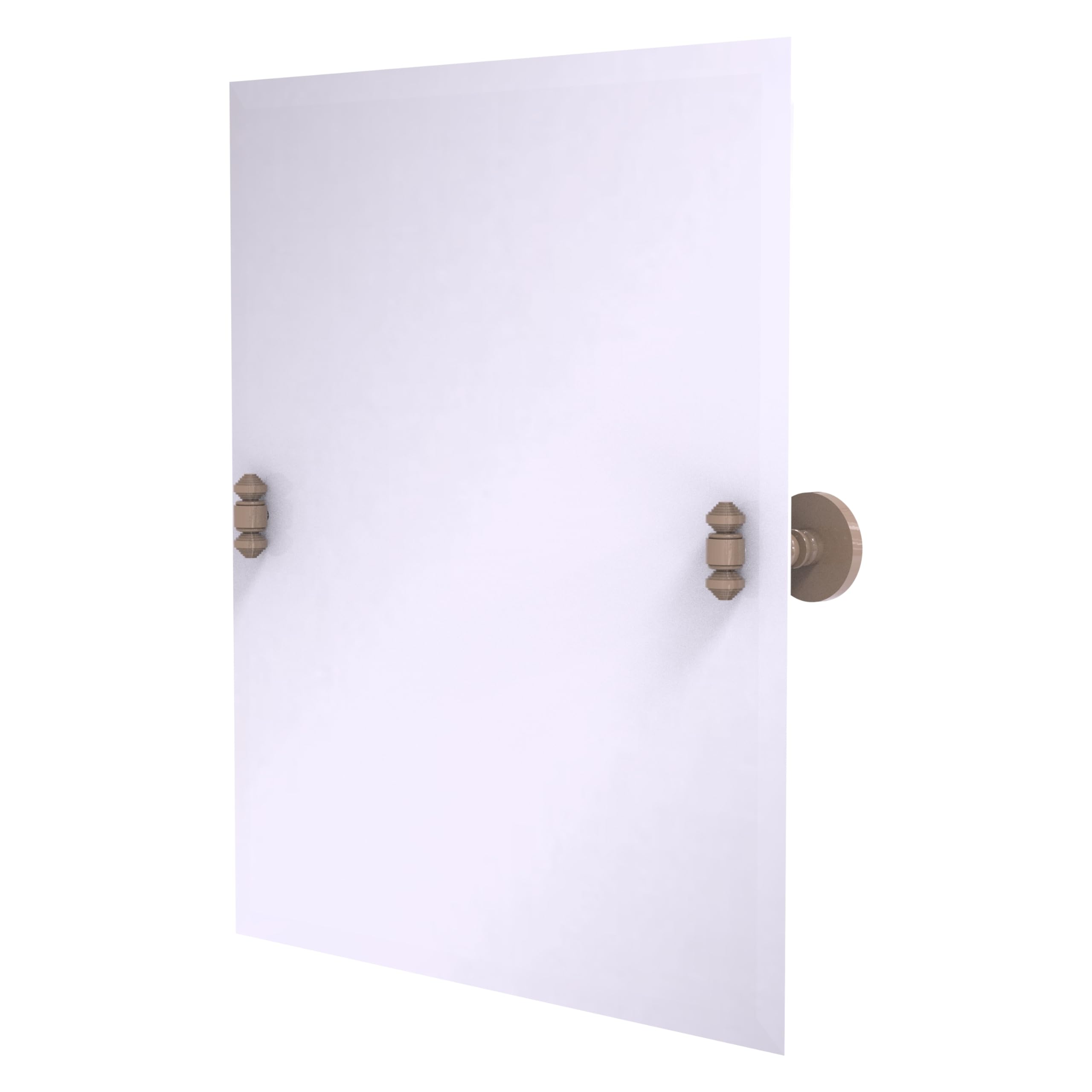 Allied Brass SB-92-SHB Frameless Rectangular Tilt Mirror with Beveled Edge, Shaded Beige