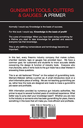 Gunsmith Tools, Cutters & Gauges: A Primer (Gunsmithing Student Handbook) image 4