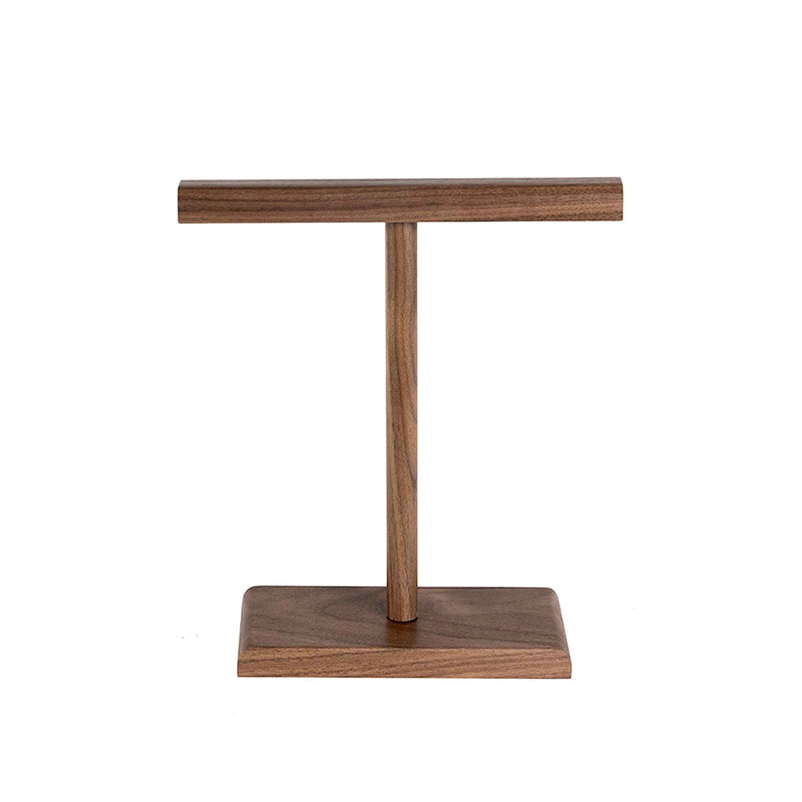 Supporto per cuffie, Supporto for cuffie Porta cuffie doppie da tavolo in legno di faggio noce 19x8x28 cm(B)