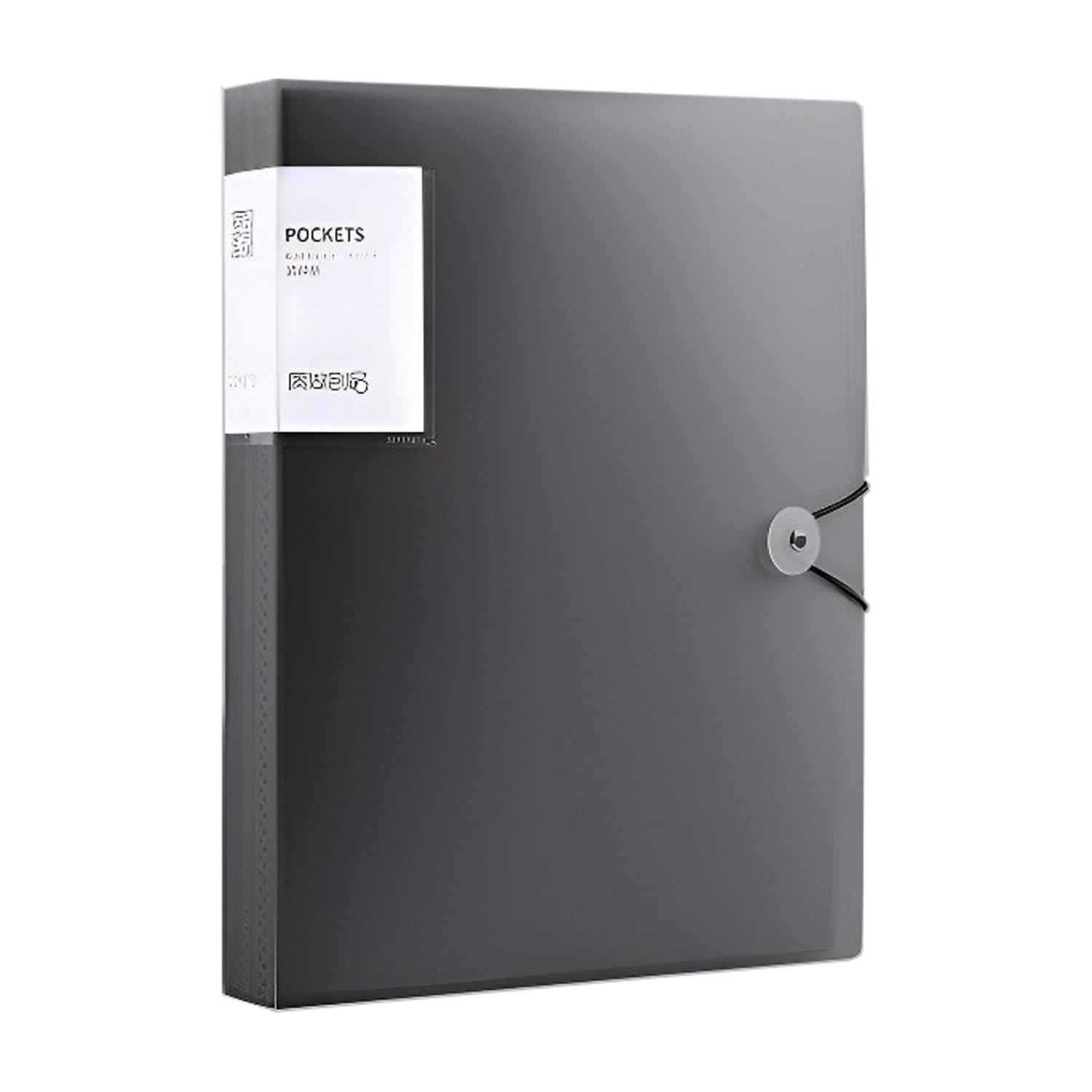 A4 Display Folder,60 Pockets A4 Display Folders, Display Book Folder with Plastic Sleeves and Safety Rope Presentation Folders Document Project Folders for School and Offices (Black)