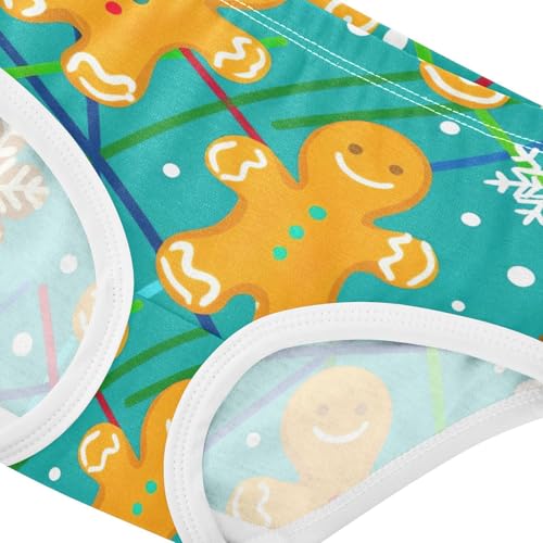 Animals Girls Underwear Toddler 2t Cotton Girl Panties Cute Cute Gingerbread Men Green Undies Kids Briefs4